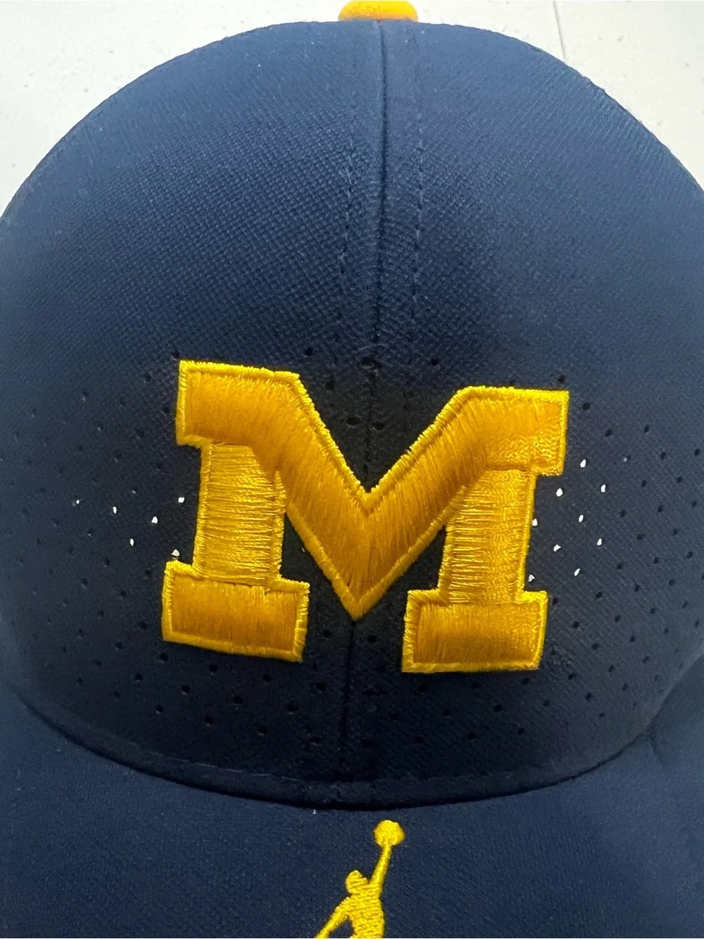 Nike Air Jordan Michigan Wolverine On Field Hat/Cap Size S/M Navy Blue Unisex